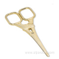 New Design Eiffel Tower Shape Gold Plated Stainless Steel Beauty Scissors